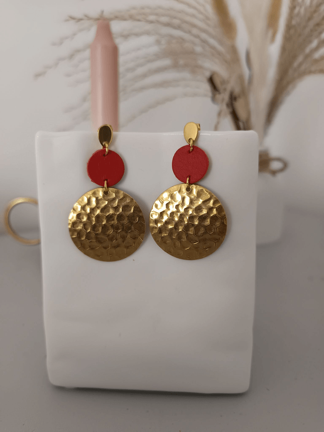 Boucles d'oreilles "Aura & Cuir"