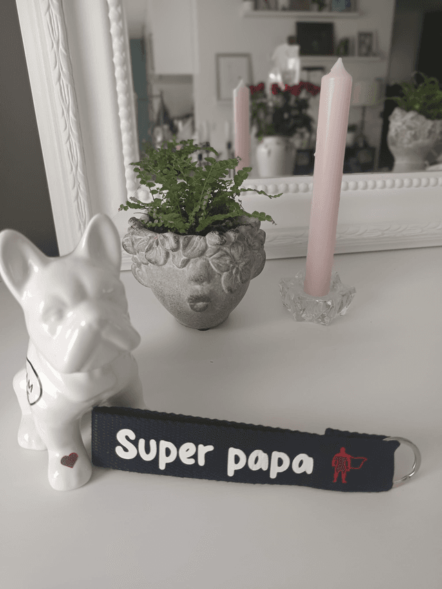 Porte-Clés dragonne &quot;Super Papa&quot;