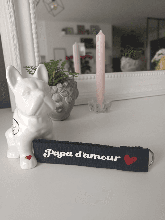 Porte-Clés dragonne &quot;Papa d&#039;amour&quot;