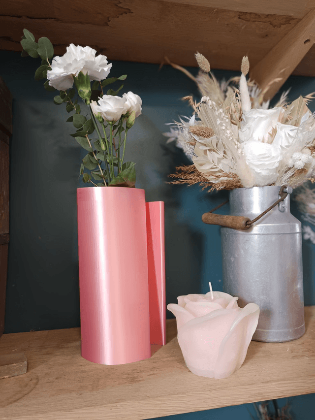 Vase &quot;Hug&quot;-  Rose silk