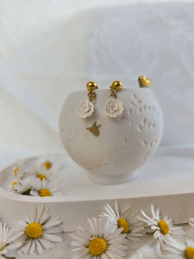 Boucles d&#039;oreilles &quot;Rose&quot;