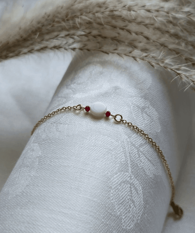 Bracelet Enéa - Rouge &amp; Doré